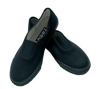 Zeco Supplied By Essential Wear School Girls/Boys/Adults Black Gusset Plimsoles (Adult Size 6)