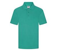 ZECO Unisex Kids Short Sleeve School Polo Shirt for Boys & Girls (3-16+ Years) Jade Green