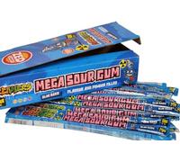 Zed Candy Frutti Flavour Powder-Filled Mega Sour Gum Screamers Festive Treats Fun Stocking Gift (Blue Jazz, 28pc)