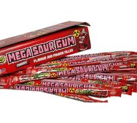 Zed Candy Frutti Flavour Powder-Filled Mega Sour Gum Screamers Festive Treats Fun Stocking Gift (Cherry, 28pc)