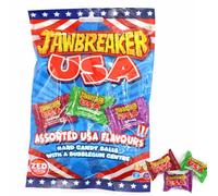 Zed Candy Jawbreaker USA Bag 99g - Fruit Flavoured Hard Candy Balls with Bubblegum Centre - Long-Lasting Jawbreaker Sweets - Pick Number of Bags