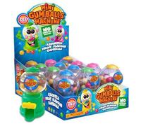 Zed Candy Mini Gumball Machine | 12 Count Bulk Box | Assorted Fruit Flavoured Candy & Dispenser | Perfect for Party Bags
