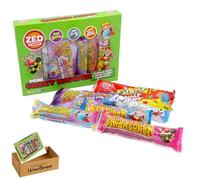 Zed Candy Mini Sweet Hamper Green Box 177g - Bubblegum & Hard Candy Selection - Gluten-Free, Halal, Vegetarian Sweets, Christmas Bundle by UrbanShoppi (1)