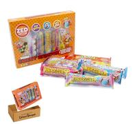 Zed Candy Mini Sweet Hamper Orange Box 177g - Assorted Bubblegum & Hard Candy Sweets Gift, Big Zappers, Golf Balls, Jawbreakers, Bundle by UrbanShoppi (1)