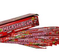 Zed Candy Screamers - Frutti Flavour Powder Filled Mega Sour Gum - Fun Xmas Treats & Stocking Stuffer for Bubblegum Fans (Cherry, Half Pack (14pc))