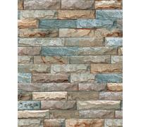 Zed Décor Zed Decor Brick Slate Multi Colour Vinyl Wallpaper 9.2 X 0.53 M - Hm12-0106