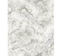 Zed Décor Zed Decor Heavyweight Vinyl Liquid Marble Effect Abstract Grey Wallpaper 62539