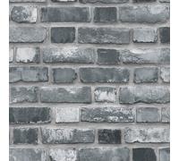 Zed Décor Zed Decor Light Slate Grey Brick Effect Vinyl Wallpaper 621016