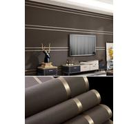 Zed Décor Zed Decor Luxury Bold Brown & Gold Stripe Wallpaper - Rich Textured Finish - 28017