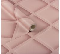 Zed Décor Zed Decor Pink Wood Trellis Panel Wallpaper - Solid Pink Girls Wallpaper - Background Shadows Providing 3D Effect Wallpaper