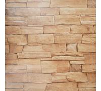 Zed Décor Zed Decor Vintage Brick Stone Effect Self Adhesive Vinyl Wallpaper, Bedroom & Living Room 45Cm X 300Cm Natural Cornish Stone B1091