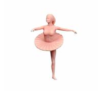 ZEDACA 1/43 Figure Double Dance Girl Miniature Model Sand Table Villain Scene Need To Be Colored By Yourself-#2