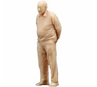 ZEDACAKAI 1/43 Figure Standing Contemplative Miniature Lonely Old Man GK Model Need To Be Colored By Yourself-No2