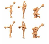 ZEDACAKAI 1/64 Figure Cheering Sexy beauty cheerleaders Model Miniature scene GK Need To Be Colored By Yourself