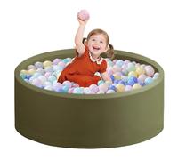 Zedachica Ball Pit for Toddlers 1-3 Memory Foam Ball Pits 35.4''x11.81'' Baby Ball Pit Indoor and Outdoor Game Round Play Ball Pool For Children for Girls and Boys (Sage Green, NO Balls)