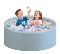 Zedachica Ball Pit for Toddlers 1-3 Memory Foam Ball Pits 47.24''x15.75'' Baby Ball Pit Indoor and Outdoor Game Round Play Ball Pool For Children for Girls and Boys (Baby Blue, NO Balls)
