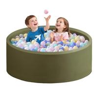 Zedachica Ball Pit for Toddlers 1-3 Memory Foam Ball Pits 47.24''x15.75'' Baby Ball Pit Indoor and Outdoor Game Round Play Ball Pool For Children for Girls and Boys (Sage Green, NO Balls)