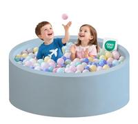 Zedachica Ball Pit for Toddlers 1-3 Memory Foam Ball Pits Baby Ball Pit Indoor and Outdoor Game Round Play Ball Pool For Children for Girls and Boys (Lightblue, 47.24''x15.75'' NO Balls)