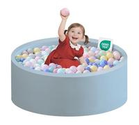 Zedachica Ball Pit for Toddlers 1-3 Memory Foam Ball Pits Baby Ball Pit Indoor and Outdoor Game Round Play Ball Pool For Children for Girls and Boys (Lightblue, 35.4''x11.81'' NO Balls)