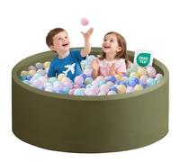 Zedachica Ball Pit for Toddlers 1-3 Memory Foam Ball Pits Baby Ball Pit Indoor and Outdoor Game Round Play Ball Pool For Children for Girls and Boys (SageGreen, 47.24''x15.75''NO Balls)