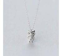 ZEDARO Authentic 100% 925 Sterling Silver Animal Cute Owl Necklace Women Pendant Necklace Sterling Silver Jewelry