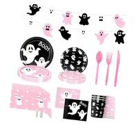 ZEDBRAND Holiday Dining Tableware Set, 9 piece Set | Halloween Paper Plates Cups Napkins for Classroom Parties, Dessert Serving, Family Gatherings