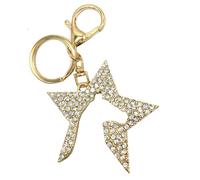 Zeddy Diamante Key Ring - Gold