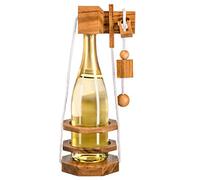 Zederello bottle puzzle made of wood, sparking wine bottle vault, safe, puzzle game for adults, gift wrapping, box, wine bottles, bottle lock, very tricky