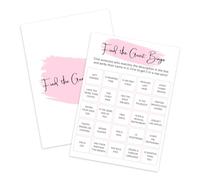 ZEDEV Birthday Party Bingo Game - Find The Guest Bingo, Birthday Party Activity Favor, Set of 20 Games Cards, Birthday Supplies, Activity, Decorations -B05