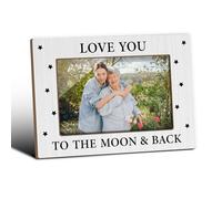 ZEDEV Love You To The Moon And Back Picture Frames, Couples Picture Frame, Tabletop Photo Frame for Men Women Wife Husband, Honeymoon Wedding Valentine's Day Gifts, Home Table Decorative Supplies-03