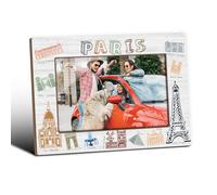 ZEDEV Paris Photo Frame, Paris Souvenirs, Tabletop Picture Frames for Wedding Birthday Vacation Honeymoon Engagement Gifts For Family Friends Couples, Home Office Table Decorative Supplies-27