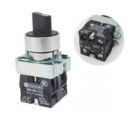 ZEDEVB 10PCS 22mm XB2-BD21 BD41 BD25 BD35 BD45 BD53 1NO/2NO/1NO1NC 2/3 Position Self locking/self resetting selector Knob switch(XB2-BD33)