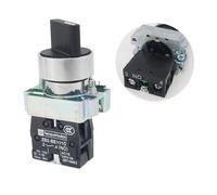 ZEDEVB 10PCS 22mm XB2-BD21 BD41 BD25 BD35 BD45 BD53 1NO/2NO/1NO1NC 2/3 Position Self locking/self resetting selector Knob switch(XB2-BD21)