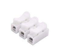 ZEDEVB 10pcs/lot 2P 3P Mini Push Quick Splice Lock Cable Wire Connector White CH2 CH3 Electrical Spring Clamp Connection Terminal Block(3P)