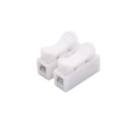 ZEDEVB 10pcs/lot 2P 3P Mini Push Quick Splice Lock Cable Wire Connector White CH2 CH3 Electrical Spring Clamp Connection Terminal Block(2P)