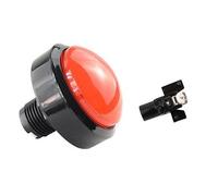 ZEDEVB 1pcs 60mm Game accessories button 60mm convex big circle with light button Pattle game machine big circle button switch reset(Red)