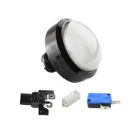 ZEDEVB 1pcs 60mm Game accessories button 60mm convex big circle with light button Pattle game machine big circle button switch reset(White1)