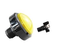 ZEDEVB 1pcs 60mm Game accessories button 60mm convex big circle with light button Pattle game machine big circle button switch reset(Yellow)