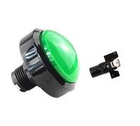 ZEDEVB 1pcs 60mm Game accessories button 60mm convex big circle with light button Pattle game machine big circle button switch reset(Green)