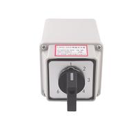 ZEDEVB 20A Changeover Rotary Switch LW26-20/6M YMW26 With Waterproof Box 6 Gears 6 Sections 2 Wires 6-way Power Supply Voltage Signal