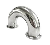 ZEDEVB 32-89mm O/D Tri Clamp 304 Stainless Steel Sanitary Ferrule 180 Degree Return Bend Elbow Three Clover Pipe Fitting for Homebrew(51 x clamp 64)