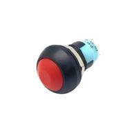 ZEDEVB 5/10pcs PBS 33A Mini Plastic Latching Push Button Switch Round Head ON OFF 2 Pin 12mm Self locking Push-button Red Green Blue(Red,5pcs)