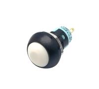 ZEDEVB 5/10pcs PBS 33A Mini Plastic Latching Push Button Switch Round Head ON OFF 2 Pin 12mm Self locking Push-button Red Green Blue(S,10pcs)