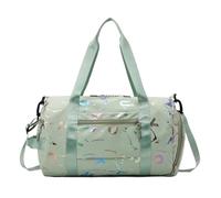 ZEDEVB Gym Yoga Sport Dance Bag for Girl Boy Graffiti Letters Printing Travel Fitness Siwmming Dry Wet Waterproof Crossbody Deffle Bag(Green)