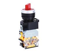 ZEDEVB LA38-11XD/2 Rotary push button switch with lamp 22MM 2 position 3 position latching LED knob switches Multicolor optional(Red,3P 1NO 1NC-24V)