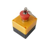 ZEDEVB Waterproof Red Mushroom Head Emergency Stop Push Button Switch Control Station Box With Key Rotary Selector