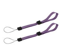 ZedLabz adjustable woven nylon wrist strap for Cameras, MP3 Music Players, electronic devices, Games Controller, Handheld Console, Nintendo DS DS Lite DSi DSi XL 2DS 3DS 3DS XL Wii remote Wii U, Sony PSP 1000 2000 3000 Go PS Vita PS3 Move (purple & black 2 pack)