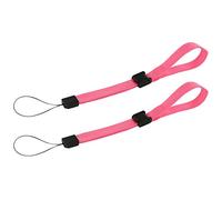 ZedLabz adjustable wrist strap compatible with Cameras, MP3 Players, Games Controller, DS Lite DSi XL 2DS 3DS 3DS XL Wii remote Wii U, PSP Go PS Vita PS3 Move (pink & black 2 pack)
