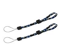 ZedLabz adjustable wrist strap for Cameras, MP3 Players, Games Controller, Console, DS Lite DSi XL 2DS 3DS XL Wii remote Wii U, PSP Go PS Vita PS3 Move - Qty 2 - camo blue & grey