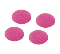 ZedLabz convex soft silicone thumb grips for Sony PS4 analogue thumb stick non slip grip caps for Playstation 4 controller - 4 pack pink